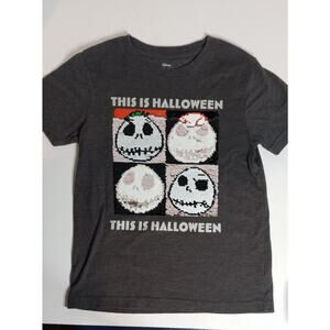 Disney Nightmare Before Christmas Color Change Magic Sequin T-Shirt Kids Small